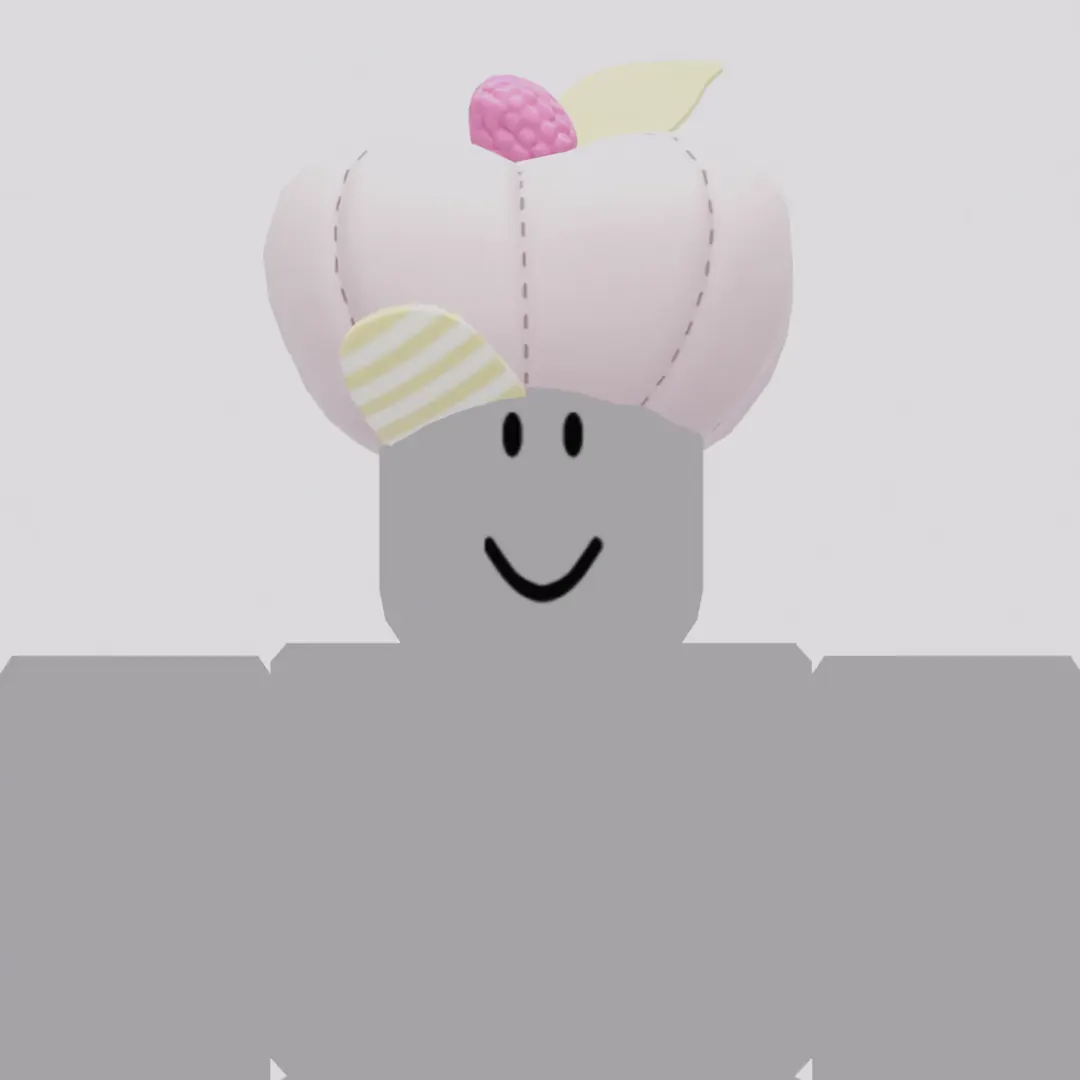 Turntable of a Roblox avatar wearing the Raspberry hat